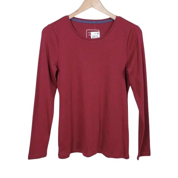 Charter Club Pima Cotton Long Sleeve Sweater Top Womans S Cranberry Red NE‎W - Picture 1 of 6